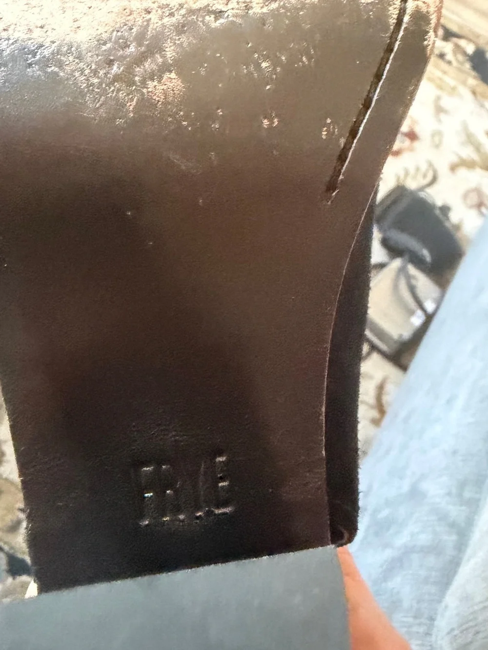 Frye Black Suede Open-Toe Slingback Sandals. Leather lined